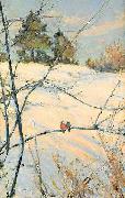 Karl Nordstrom Winter Scene from Skansen oil